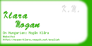 klara mogan business card