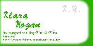 klara mogan business card